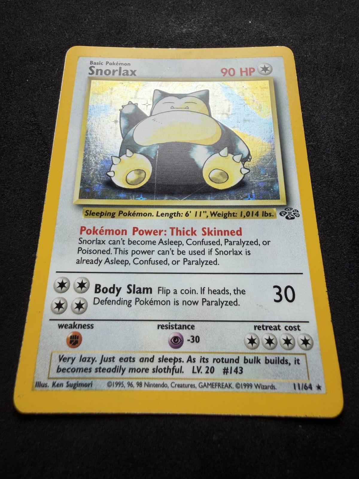Pokemon TCG: Snorlax #11 Pokemon Jungle Holo - HP