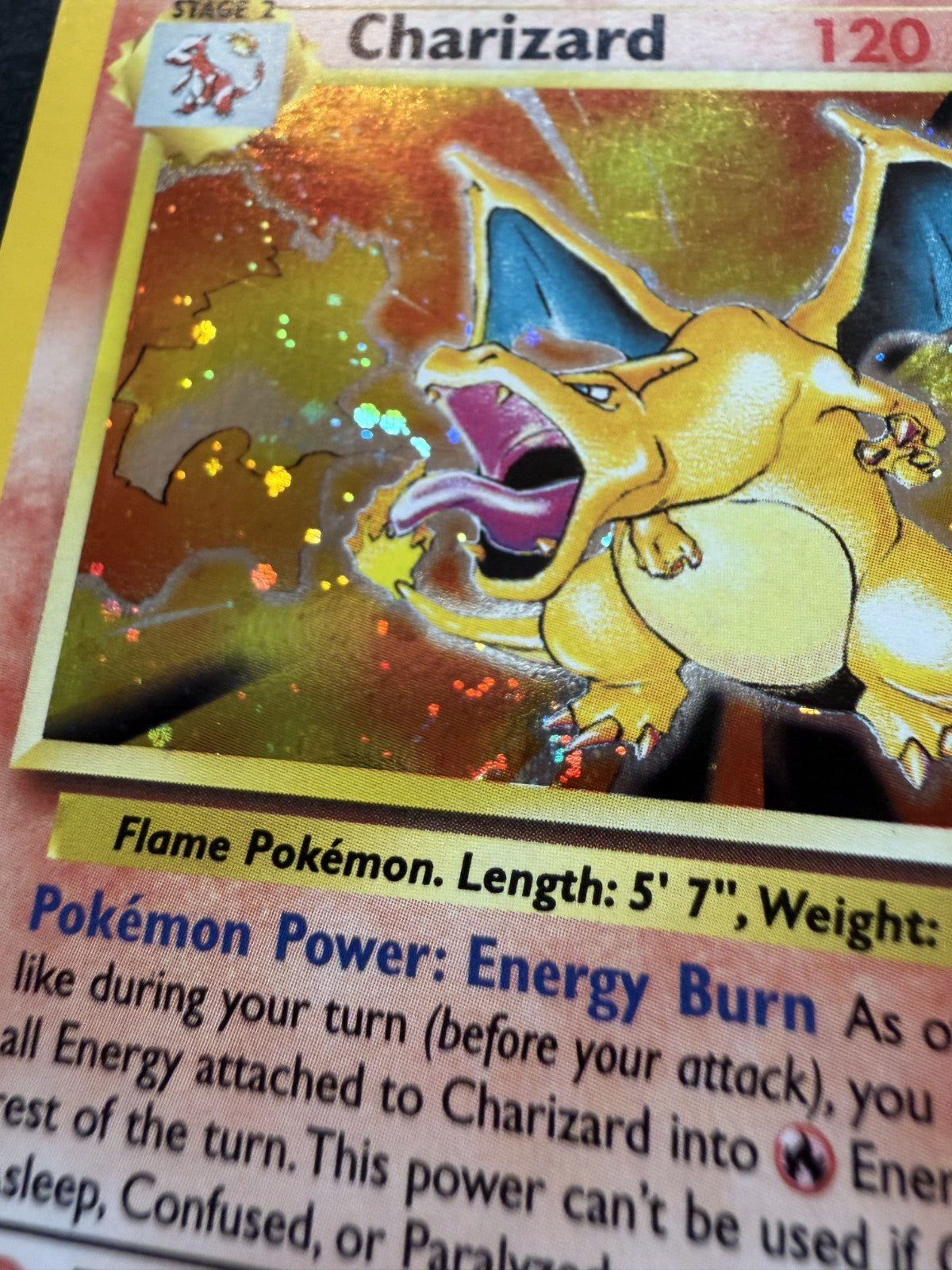 Charizard - 4/130 - Holo - Base Set 2 - Pokemon - SWIRL - LP