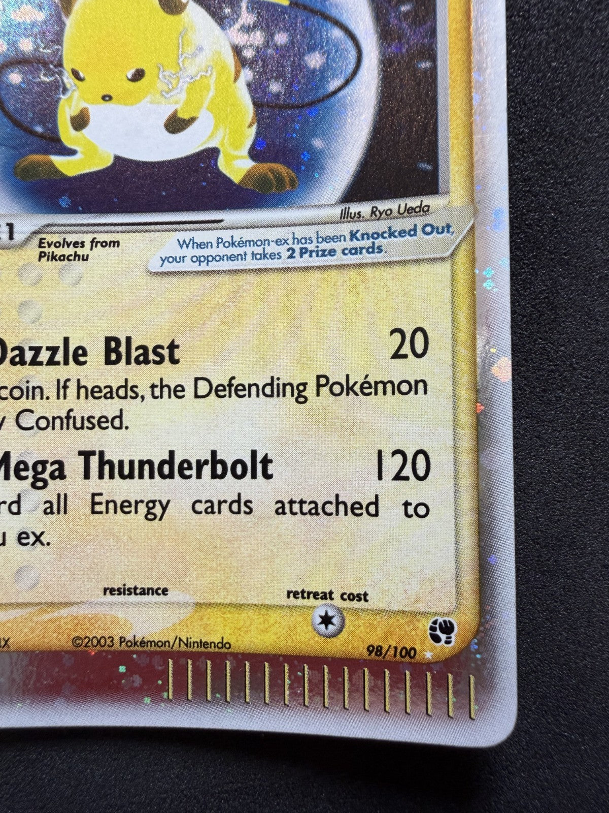 Raichu ex - 98/100 - Ultra-Rare Ex Sandstorm - & TRIPLE SWIRL - LP