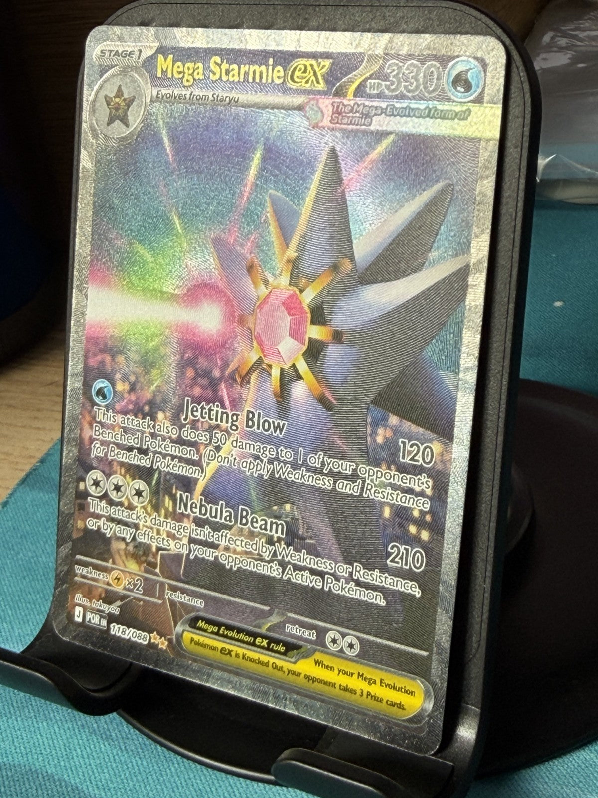 Pokémon Mega Starmie ex 118/088 Full Art Ultra Rare Holo – Perfect Order – - NM
