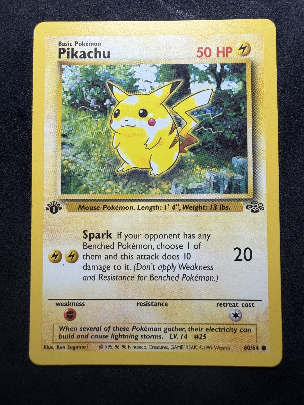 Pokemon TCG: Pikachu [1st Edition] #60 Pokemon Jungle - LP+