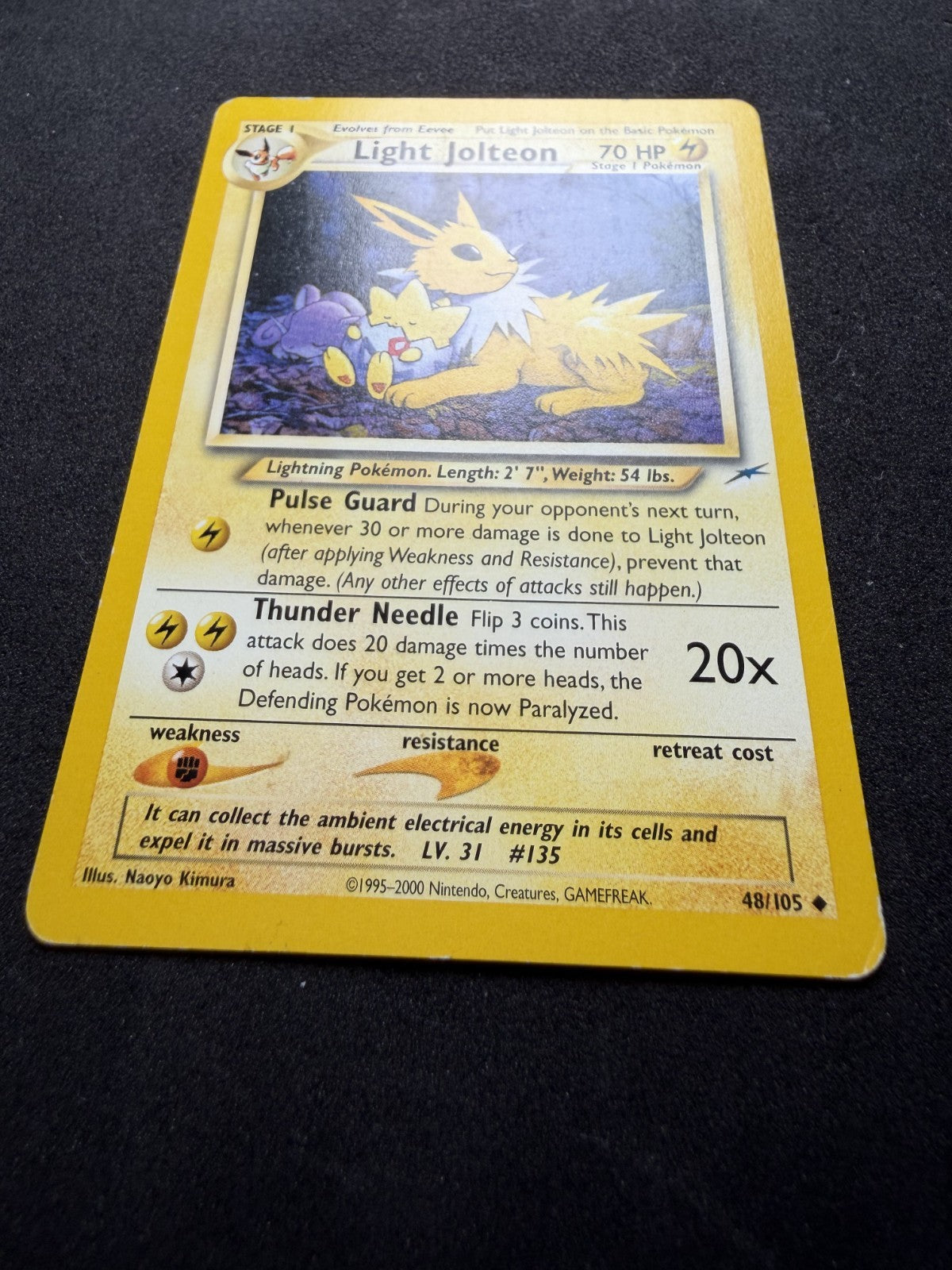 Pokemon TCG: Light Jolteon #48 Pokemon Neo Destiny - MP+/LP