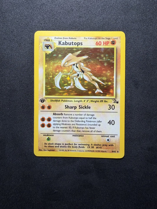 1999 Pokemon WOTC Kabutops 9/62 Fossil 1st Edition Holo - LP