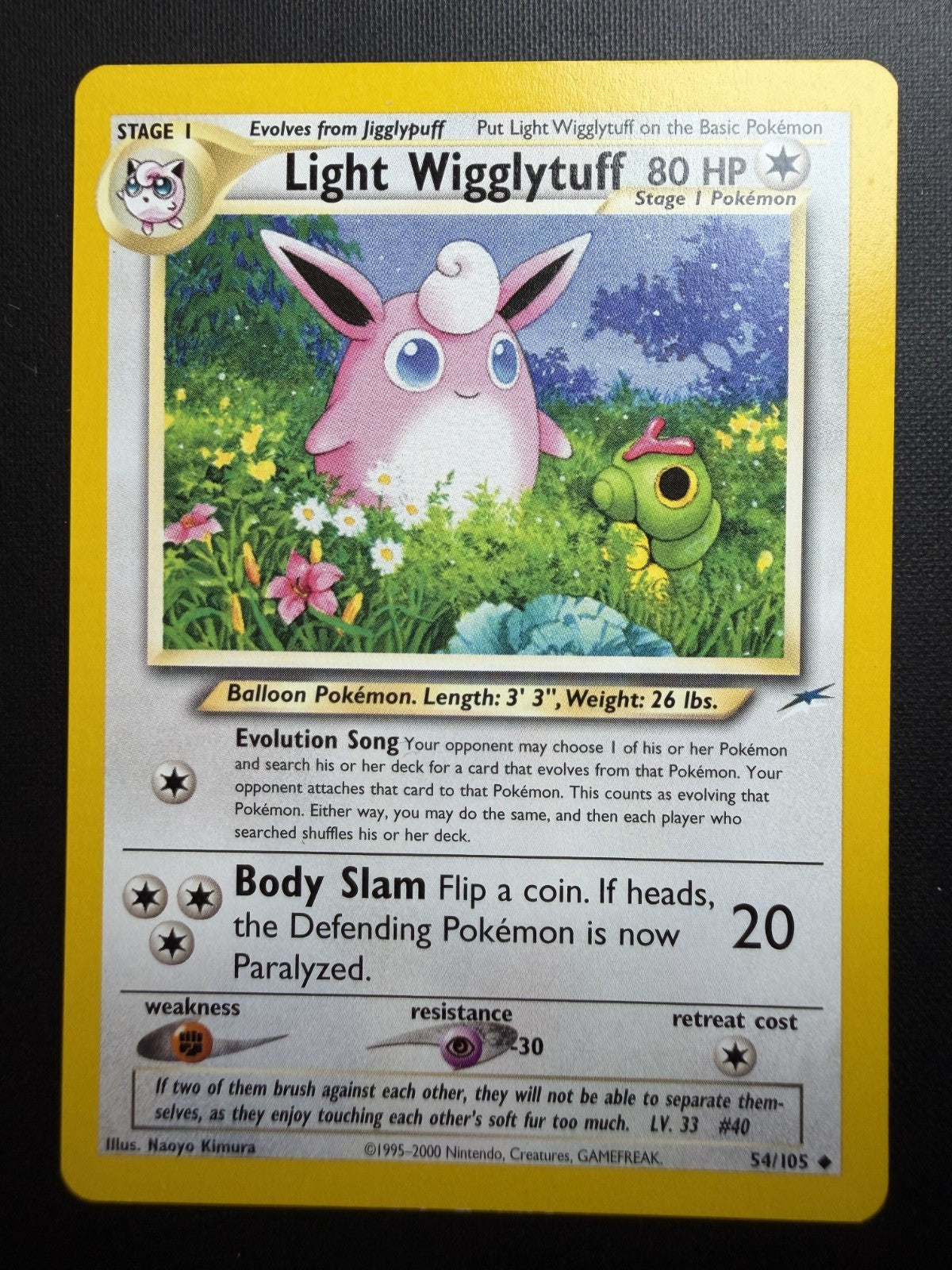 Pokemon TCG - Light Wigglytuff 54/105 Neo Destiny - NM