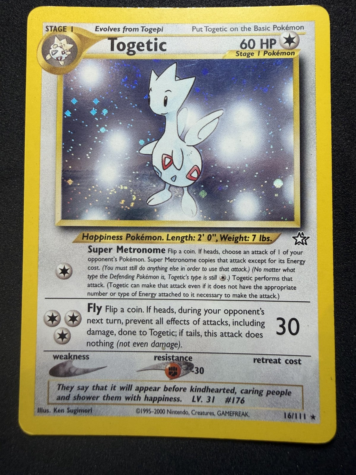 Pokémon TCG Togetic Neo Genesis 16/111 Holo Rare - & DOUBLE SWIRL - MP