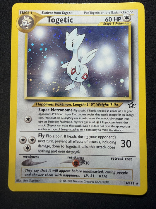 Pokémon TCG Togetic Neo Genesis 16/111 Holo Rare - & DOUBLE SWIRL - MP