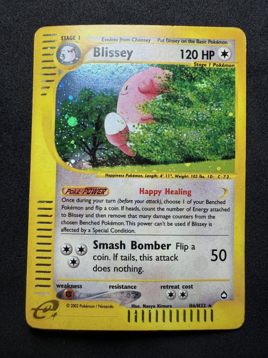 Pokemon TCG: Blissey #H6 Pokemon Aquapolis Holo - MP