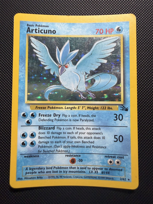Articuno 2/62 - Fossil - Holo Rare - Pokemon Card WOTC - LP
