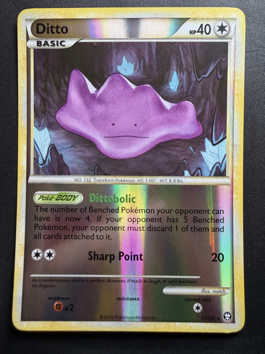 Pokemon TCG Ditto 17/102 HGSS Triumphant Reverse Holo - NM