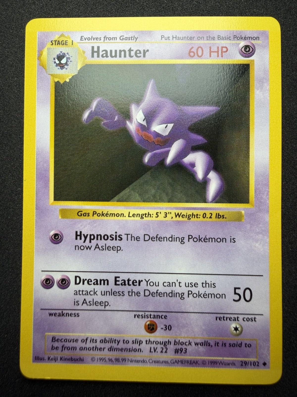 Pokemon TCG: Haunter [Shadowless] #29 - NM/M