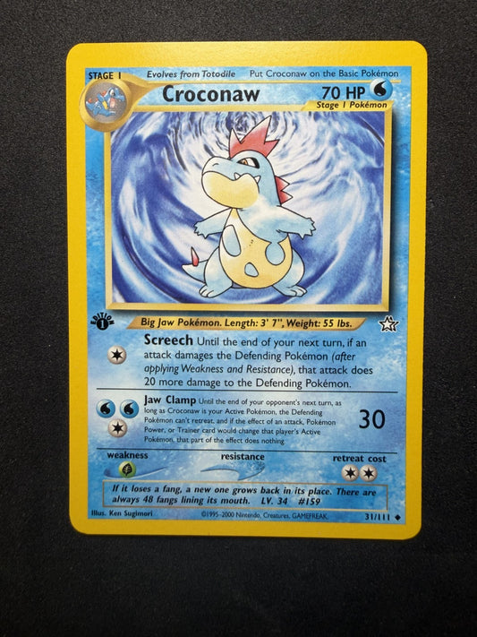 Pokemon TCG: Croconaw [1st Edition] #31 Pokemon Neo Genesis - NM/M