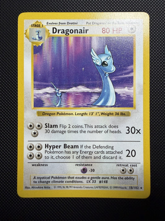 Pokemon - Dragonair 18/102 Rare Base Set Shadowless Pokemon - NM