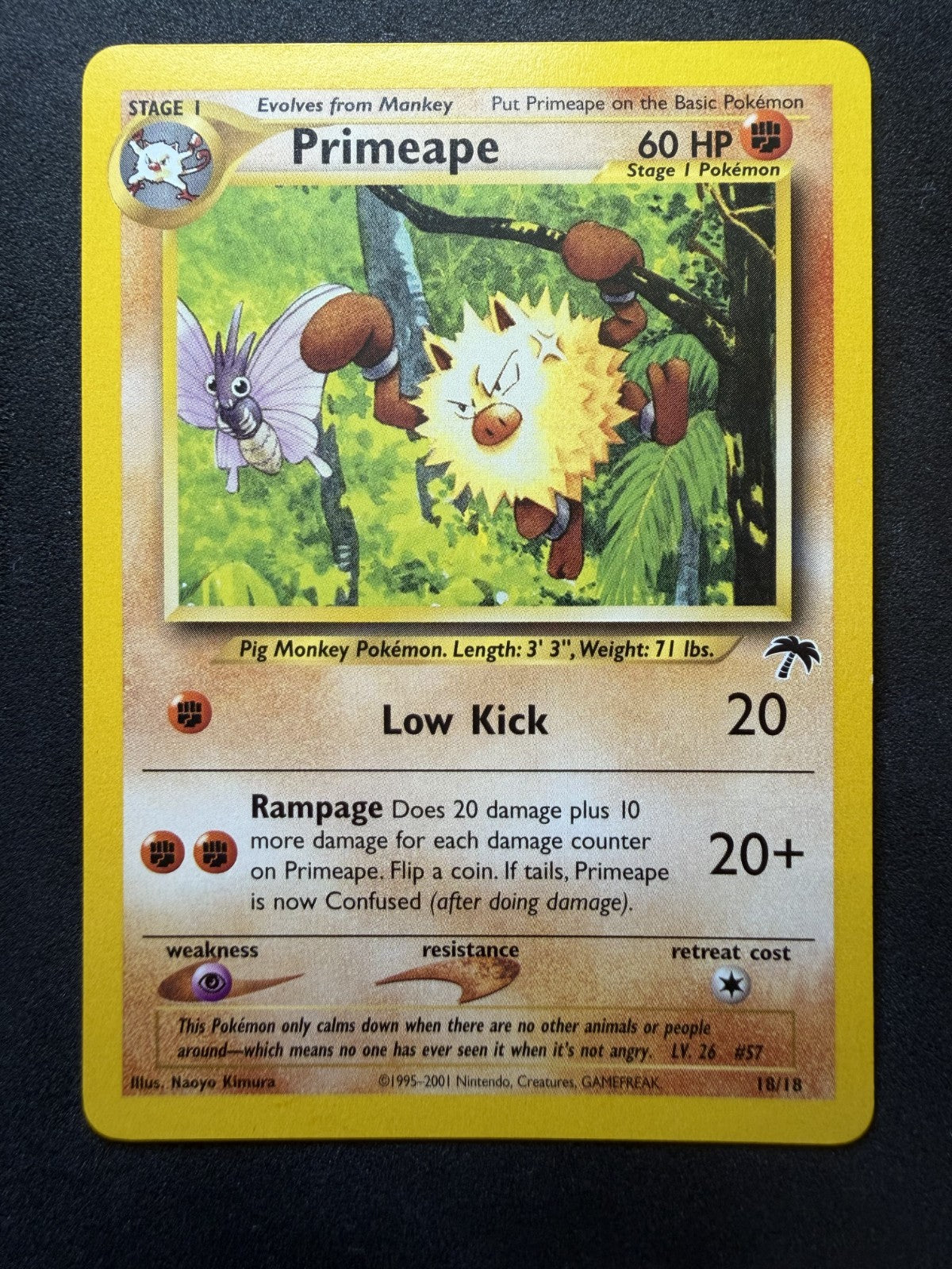 Primeape 18/18 Southern Islands Vintage WOTC Rare Promo Set Pokemon - NM