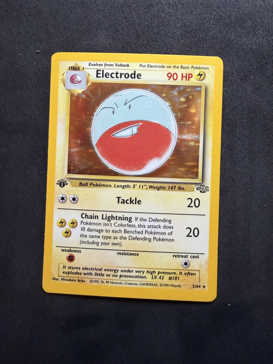 Pokemon - Jungle Set 1st Edition WOTC - Electrode 2/64 Holo Rare - MP