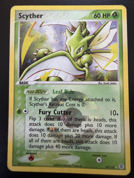 Pokemon Scyther Reverse Holo 29/112 Fire Red Leaf Green EX 2004 - LP
