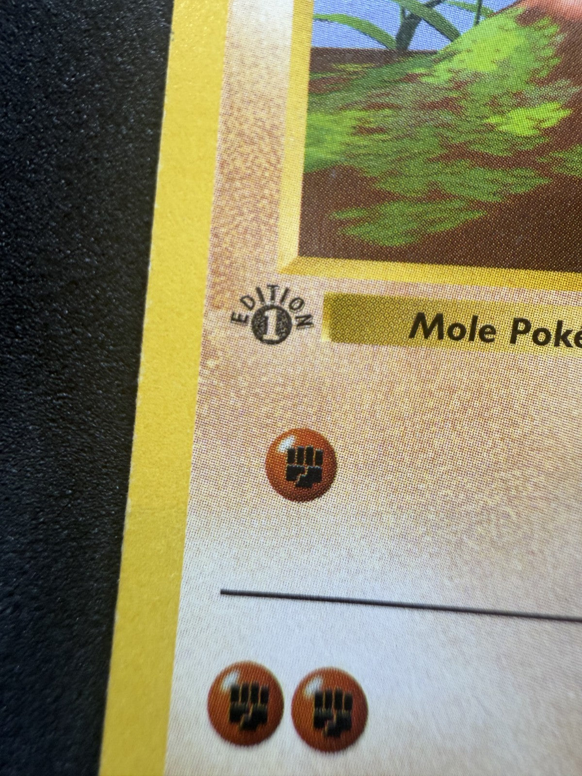 Diglett 47/102 (Shadowless) - Base Set - Gray Stamp 1st Edition - LP