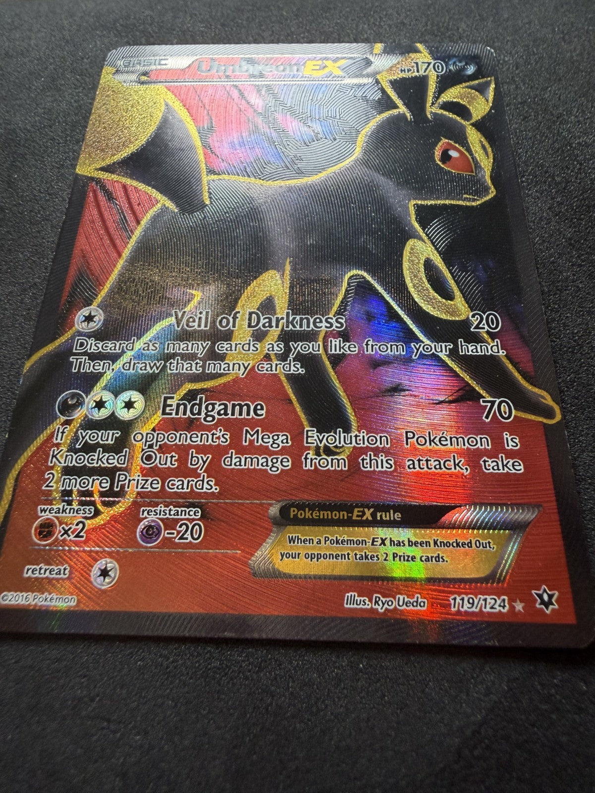 Pokémon TCG Fates Collide Umbreon EX Full Art 119/124 XY - MP