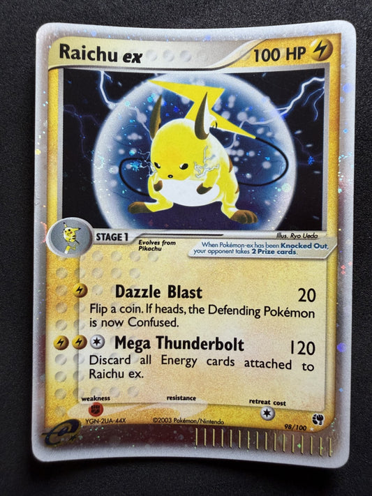 Raichu ex - 98/100 - Ultra-Rare Ex Sandstorm - & TRIPLE SWIRL - LP